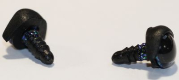 Preview: Augenlider schwarz links rechts (passend für 10 mm Sicherheitsaugen) 3