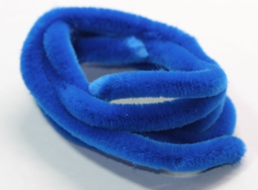 1 Stück Biegeplüsch 1 m lang Chenilledraht 8 mm Durchmesser blau
