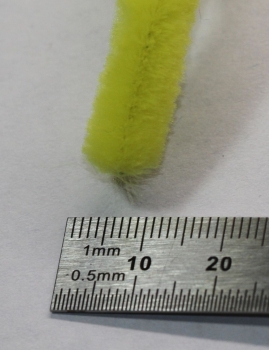 1 Stück Biegeplüsch 1 m lang Chenilledraht 8 mm Durchmesser neongelb