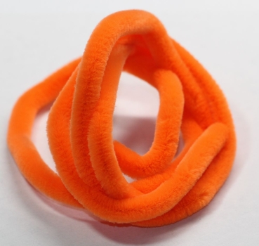 1 Stück Biegeplüsch 1 m lang Chenilledraht 8 mm Durchmesser neonorange