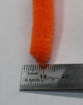 1 Stück Biegeplüsch 1 m lang Chenilledraht 8 mm Durchmesser neonorange