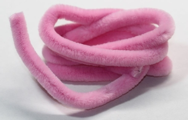 1 Stück Biegeplüsch 1 m lang Chenilledraht 8 mm Durchmesser rosa