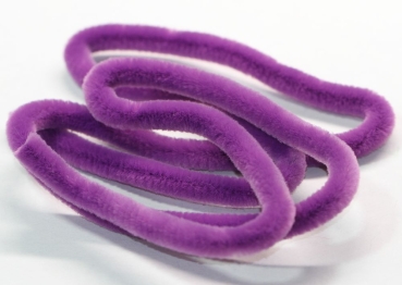 1 Stück Biegeplüsch 1 m lang Chenilledraht 8 mm Durchmesser violett