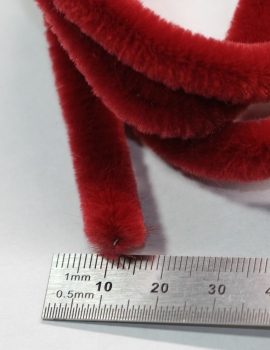 1 Stück Biegeplüsch 1 m lang Chenilledraht 8 mm Durchmesser weinrot