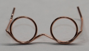 Brille ca. 3,2 cm rosegold ohne Gläser für Teddies oder Puppen Accessoire Requisite
