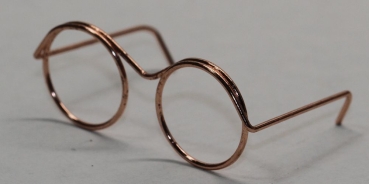 Brille ca. 3,9 cm rosegold ohne Gläser für Teddies oder Puppen Accessoire Requisite
