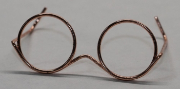 Brille ca. 3,9 cm rosegold ohne Gläser für Teddies oder Puppen Accessoire Requisite