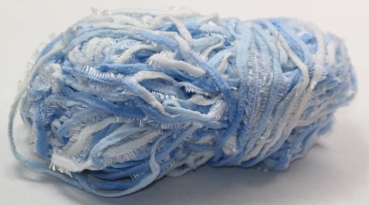 Wolle Belinda Effekt-Strickgarn 44 g 71 % Polyamid 29 % Polyester hellblau weiß Rest