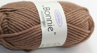 Wolle "Bonnie" Mützengarn hellbraun 50 g 70 % Polyacryl 30 % Wolle