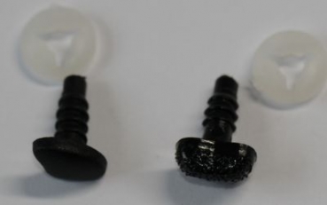 1 Box mit 10 Paar Augen 6 mm metallic und 10 Nasen für Amigurumi gemischt hochwertig
