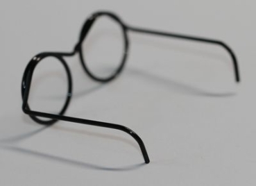 Brille ca. 3,2 cm schwarz ohne Gläser für Teddies oder Puppen Accessoire Requisite