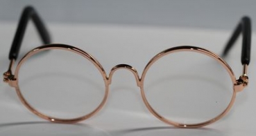 Brille 8 cm kupfer klare Gläser für Teddies oder Puppen Accessoire Requisite
