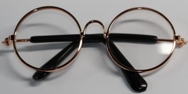Brille 8 cm kupfer klare Gläser für Teddies oder Puppen Accessoire Requisite