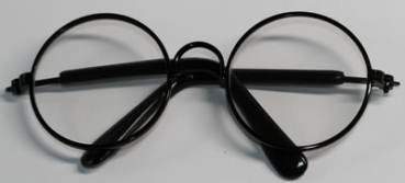 Brille 8 cm schwarz klare Gläser für Teddies oder Puppen Accessoire Requisite