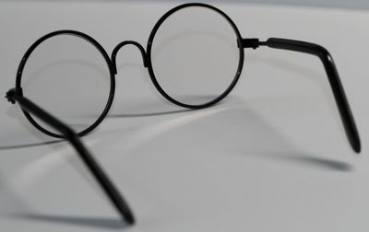 Brille 8 cm schwarz klare Gläser für Teddies oder Puppen Accessoire Requisite