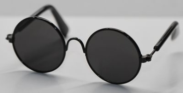 Brille Sonnenbrille 8 cm schwarz dunkle Gläser für Teddies oder Puppen Accessoire Requisite