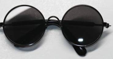 Brille Sonnenbrille 8 cm schwarz dunkle Gläser für Teddies oder Puppen Accessoire Requisite