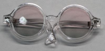 Brille Sonnenbrille 9 cm klarer Kunststoff grün-rosa Gläser für Teddies oder Puppen Accessoire Requisite