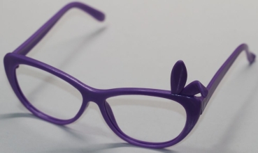 Brille 12 cm violett ohne Gläser aus Kunststoff für Teddies oder Puppen Accessoire Requisite