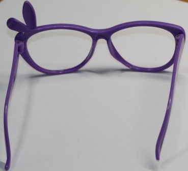 Brille 12 cm violett ohne Gläser aus Kunststoff für Teddies oder Puppen Accessoire Requisite