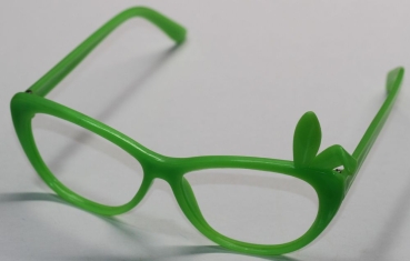 Brille 12 cm hellgrün ohne Gläser aus Kunststoff für Teddies oder Puppen Accessoire Requisite