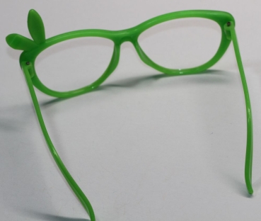 Brille 12 cm hellgrün ohne Gläser aus Kunststoff für Teddies oder Puppen Accessoire Requisite