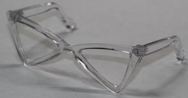 Brille 8,5 cm Kunststoff transparent klare Gläser für Teddies oder Puppen Accessoire Requisite
