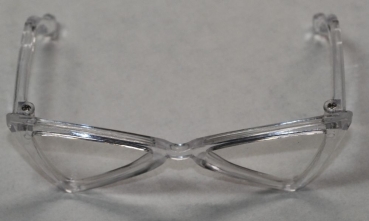 Brille 8,5 cm Kunststoff transparent klare Gläser für Teddies oder Puppen Accessoire Requisite