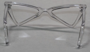 Brille 8,5 cm Kunststoff transparent klare Gläser für Teddies oder Puppen Accessoire Requisite