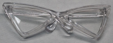 Brille 8,5 cm Kunststoff transparent klare Gläser für Teddies oder Puppen Accessoire Requisite
