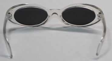 Brille 8,5 cm Kunststoff transparent schwarze Gläser für Teddies oder Puppen Accessoire Requisite