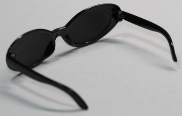 Brille 8,5 cm Kunststoff schwarz schwarze Gläser für Teddies oder Puppen Accessoire Requisite