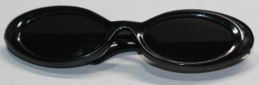 Brille 8,5 cm Kunststoff schwarz schwarze Gläser für Teddies oder Puppen Accessoire Requisite