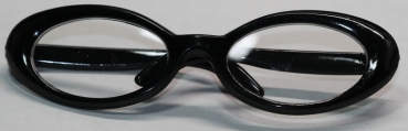 Brille 8,5 cm Kunststoff schwarz transparente Gläser für Teddies oder Puppen Accessoire Requisite