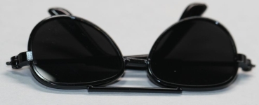 Brille 6,5 cm schwarz Gläser schwarz für Teddies oder Puppen Accessoire Requisite