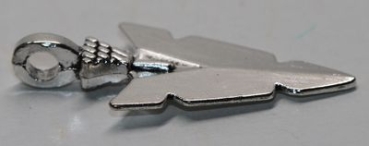 1 Anhänger Charm Pfeilspitze aus Metall silberfarben ca. 30 mm x 15 mm