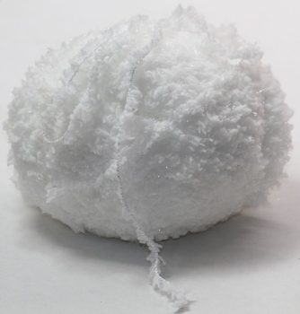 Wolle Chenille weiß Glitzer 47 g 85 % Polyester 15 % Nylon Rest