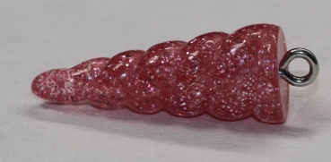 1 Einhorn-Horn 25,9 x 10 mm Glitter rosa