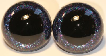 Preview: 1 Paar Sicherheitsaugen Glitter Purpurblau