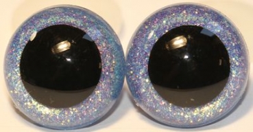 1 Paar Sicherheitsaugen Glitter Feenblau