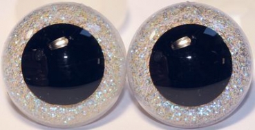 1 Paar Sicherheitsaugen Glitter Feenlicht