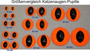 1 Paar Katzenaugen Drachenaugen Sicherheitsaugen Glitter Feuerrot