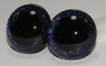 Preview: Sicherheitsaugen Glitter Holo irisierend Blauschwarz 3