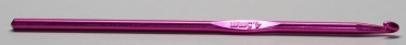 1 Häkelnadel 4,5 mm Metall pink tunesisch