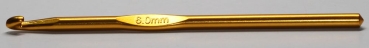 1 Häkelnadel 6 mm Metall gold