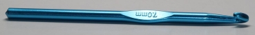 1 Häkelnadel 7 mm Metall hellblau