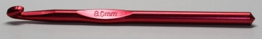 1 Häkelnadel 8 mm Metall rot