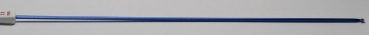 1 Häkelnadel 2,5 mm Metall blau tunesisch