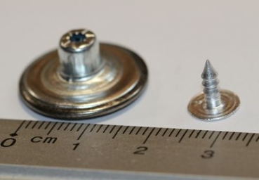 1 Knopf aus Metall für Jeans ca. 2 cm