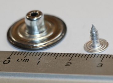 1 Knopf aus Metall für Jeans ca. 2 cm